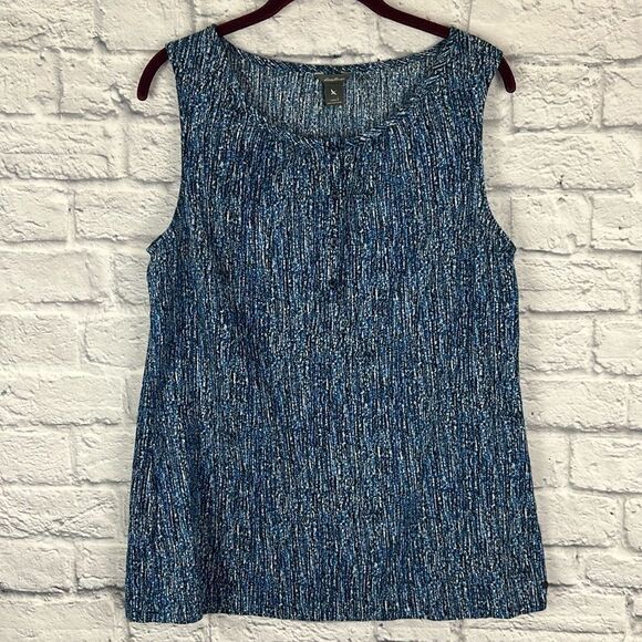 Eddie Bauer Blue Tank Quarter Button Down Size Large NWT - Picture 1 of 6